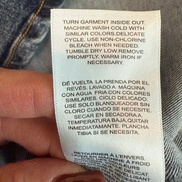 Habitual Fit and Flare Long Sleeve Denim Blue Jean Tie Waist Dress Size L NEW - Picture 7 of 8